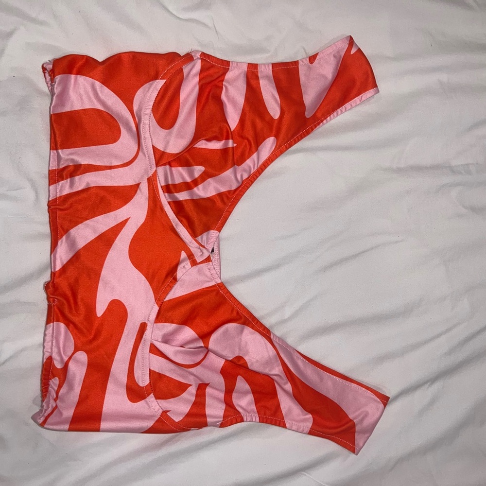 Women's Pink & Orange Printed Two-Piece Set - Picture 4 of 6